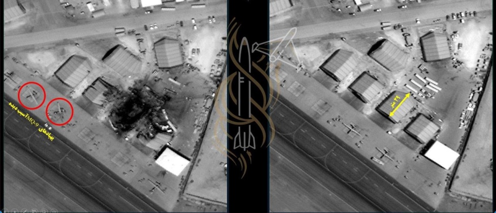 Iranian Footage of Damage at Muwaffaq al-Salti Air Base, including Two Destroyed MQ-9s