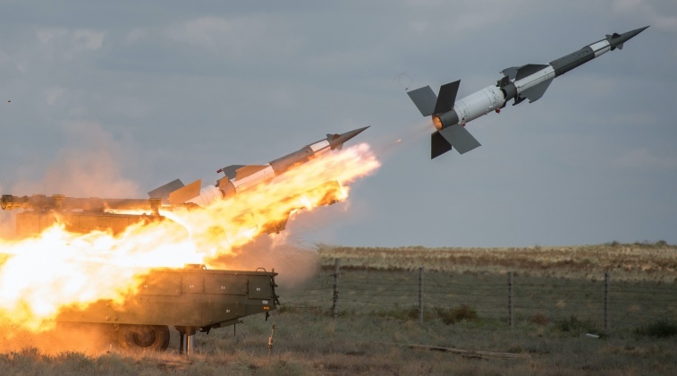 Missile Launch From S-125 System Missile Launch From S-125 System