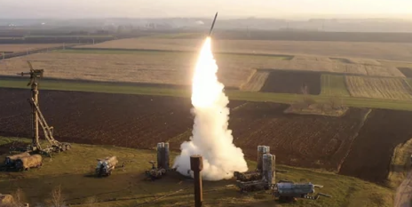 5V55 Launch by Ukrainian Air Force S-300PT System
