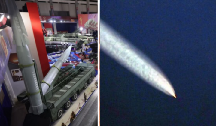 North Korean Hwasong-11Ma Model and Glide Vehicle in Flight North Korean Hwasong-11Ma Model and Glide Vehicle in Flight