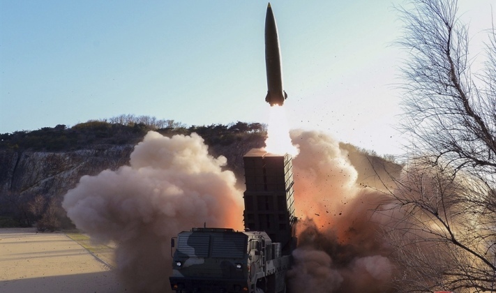 Ballistic Missile Launch From KN-24 System