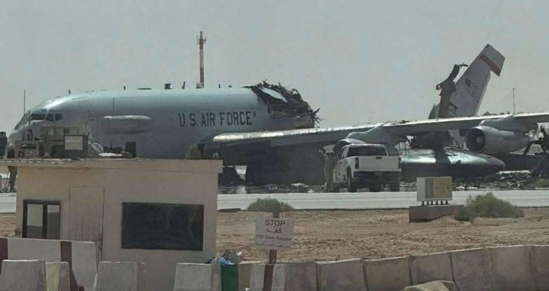 Az amerikai légierő E-3 Sentry vadászgépe megsemmisült egy iráni támadásban a Prince Sultan légibázison.