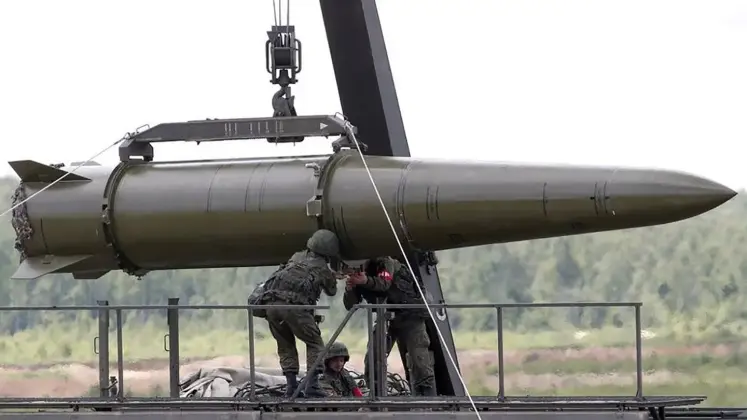 Russian Iskander-M Ballistic Missile Launch - A Primary Target for Patriot Air Defences