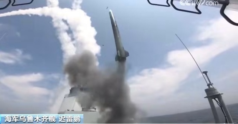 HHQ-9 Cold Launch from Type 052D Class Destroyer