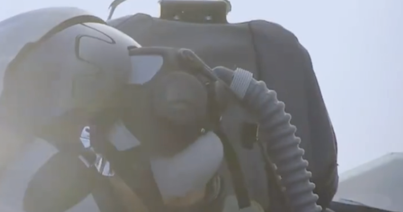 J-20 Pilot During Air-to-Air Combat Exercises