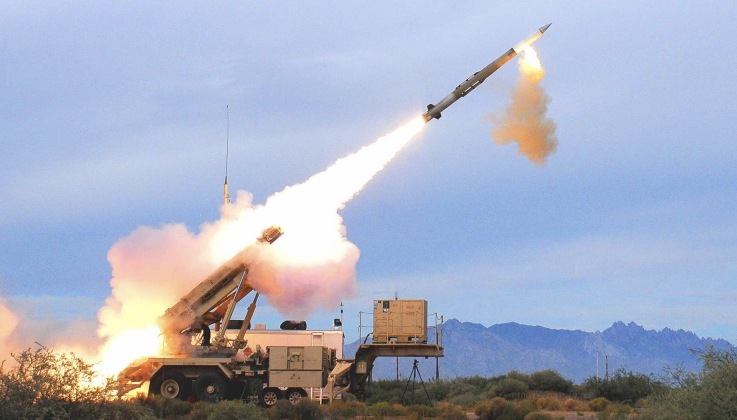 Surface-to-Air Missile Launcher From MIM-104 Patriot Long Range Air Defence System 
