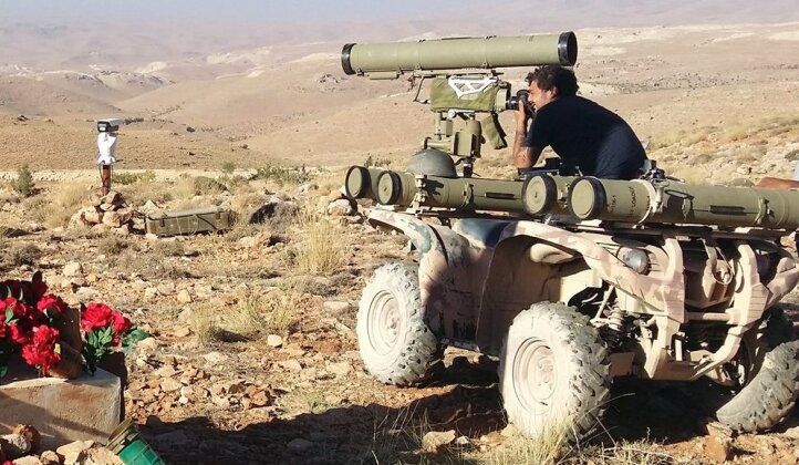 Hezbollah Militiaman with Kornet Missiles