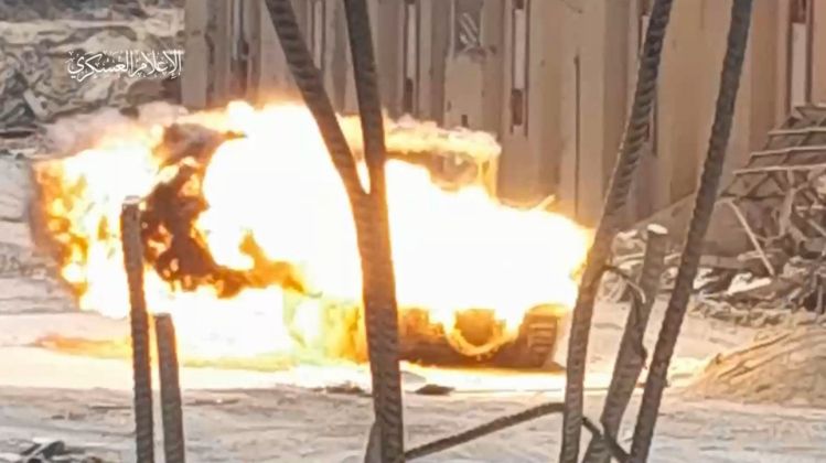 Destruction of Merkava Tank in July 2024