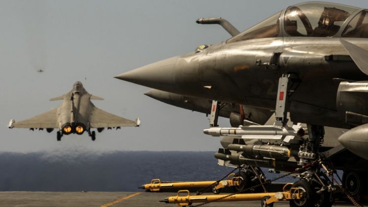 French Rafale Fighters on Carrier Charles De Gaulle