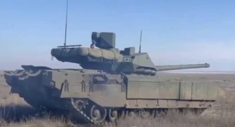 Image of Russian T-14 Tank Allegedly Taken in Ukraine During Testing