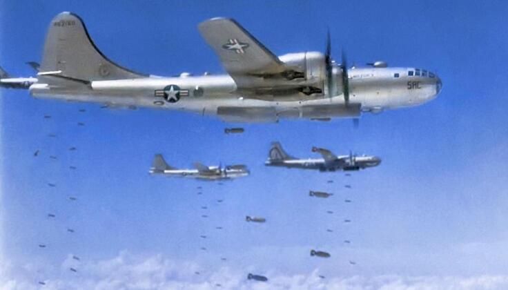 American B-29 Bombers Strike Korean Targets