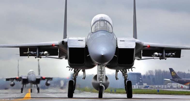 U.S. Air Force F-15C/D Fighters with AIM-120 and AIM-9 Missiles