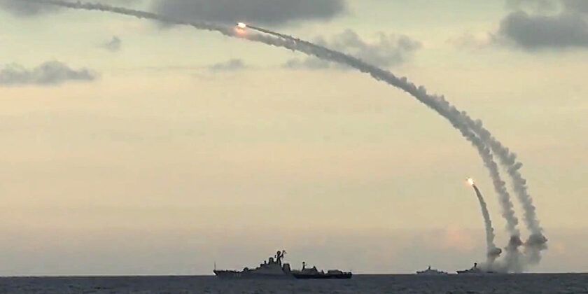 Russian Navy Launches Kalibr Cruise Missiles