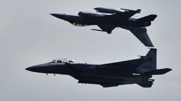 F-16 (top) and F-15