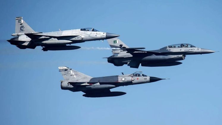 Pakistani Air Force F-16 Leads Mirage III and JF-17