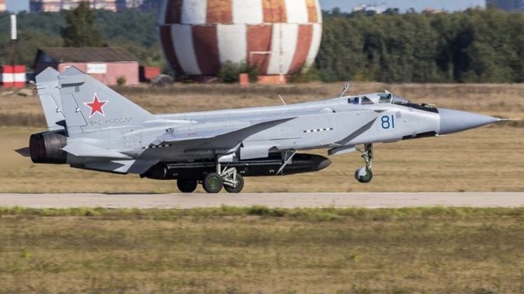 Russian MiG-31 Combat Jet with Anti Satellite Missile