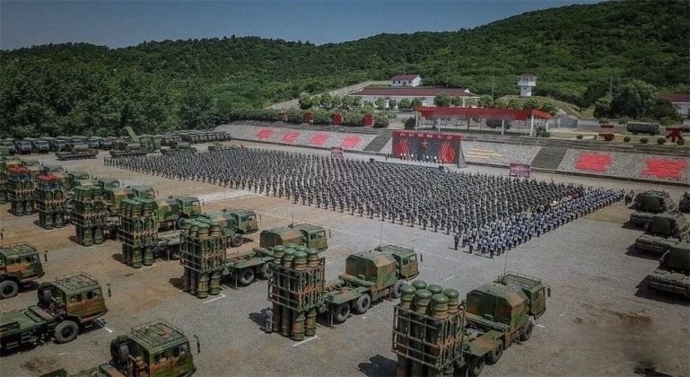 HQ-16 Surface to Air Missile Batteries Guard PLA Ground Forces