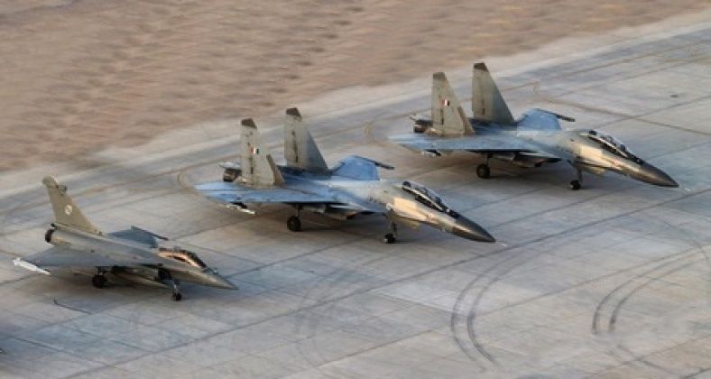 Rafale Light Fighter and Su-30MK Heavyweight Fighters