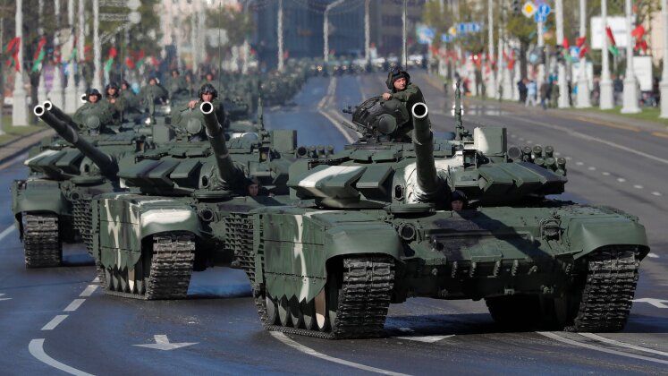 Belarusian Army T-72B3M Tanks