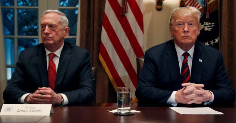U.S. President Donald Trump and Defence Secretary James Mattis