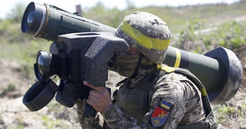 Ukrainian Serviceman with American Javelin Missile Launcher