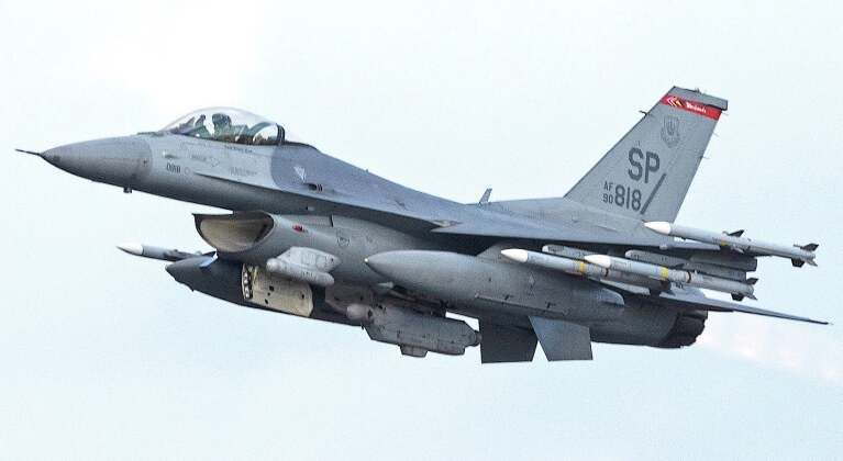 52nd Fighter Wing F-16 with AIM-120 Missiles