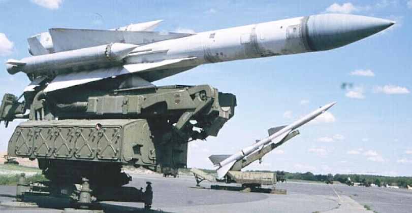 Missile Launchers From S-200 (front) and S-75 Systems