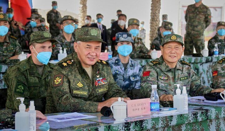 Russian and Chinese defence ministers Sergey Shoigu and Wei Fenghe
