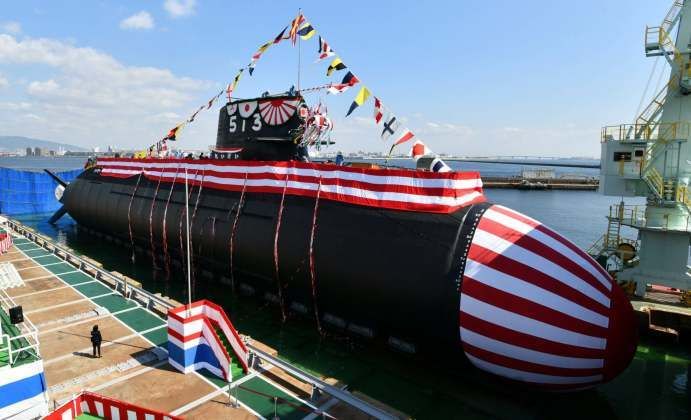Japanese Taigei Class Attack Submarine with Lithium-Ion Batteries