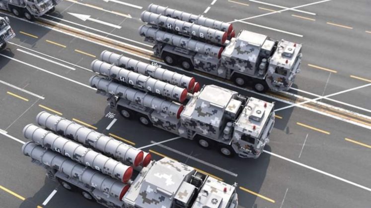 Chinese HQ-9B Surface to Air Missile Batteries on Parade