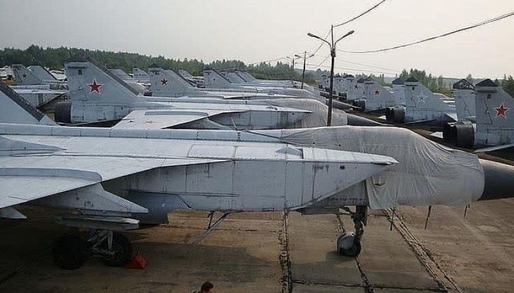 Russian MiG-31 Foxhound Interceptors in Storage