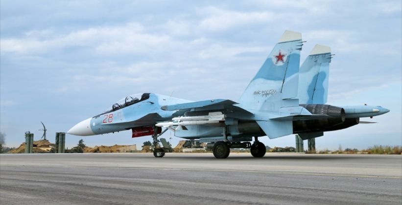 Russian Su-30SM Heavy Fighter at Khmeimim Airbase