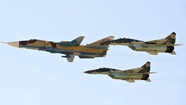 Sudanese Air Force MiG-29 Fighters Escort Su-24M Strike Fighter