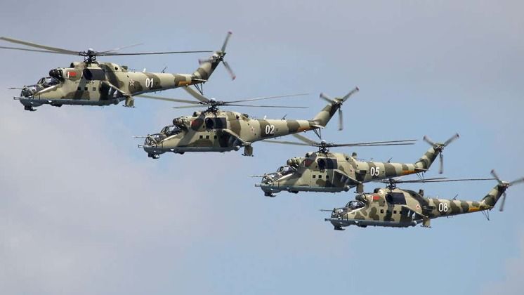 Belarusian Mi-24P Attack Helicopters