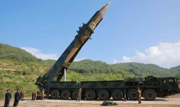North Korean Hwasong-14 ICBM on Transporter Erector Launcher