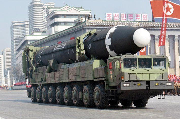 North Korean Hwasong-15 ICBM On Transporter Erector Launcher 