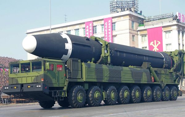 North Korean Hwasong-15 Intercontinental Range Ballistic Missile
