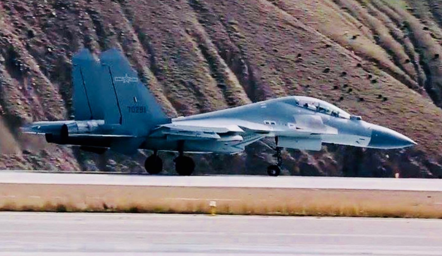 PLA Air Force J-16 Strike Fighter in Tibet