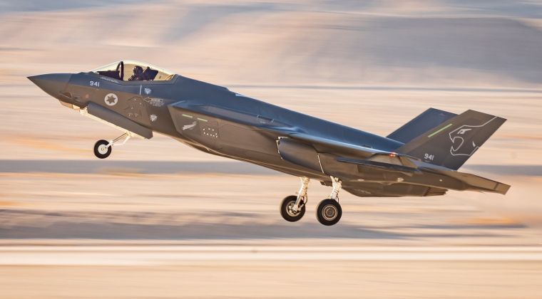 Israeli Air Force F-35I Takes Off From Nevatim Air Base
