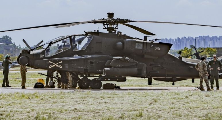 U.S. Army AH-64E Apache Attack Helicopter at Kunsan Air Base in South Korea 
