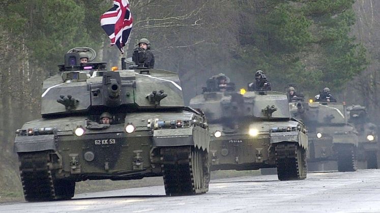 British Army Challenger 2 Tanks in Estonia