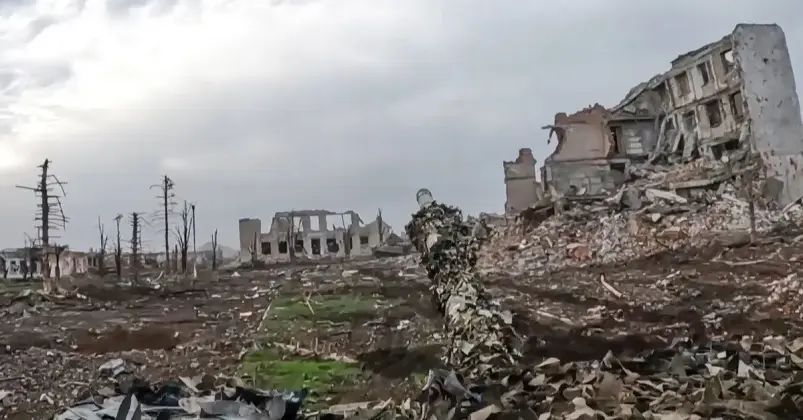 Remains of Bakhmut City After Seige