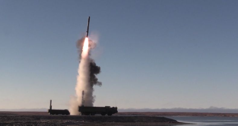 Russian Bastion Missile System Launches P-800 Cruise Missile