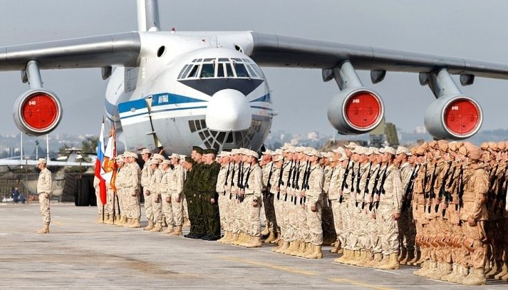 Il-76 at Khmeimim Airbase in Syria Supporting Russian Operations 