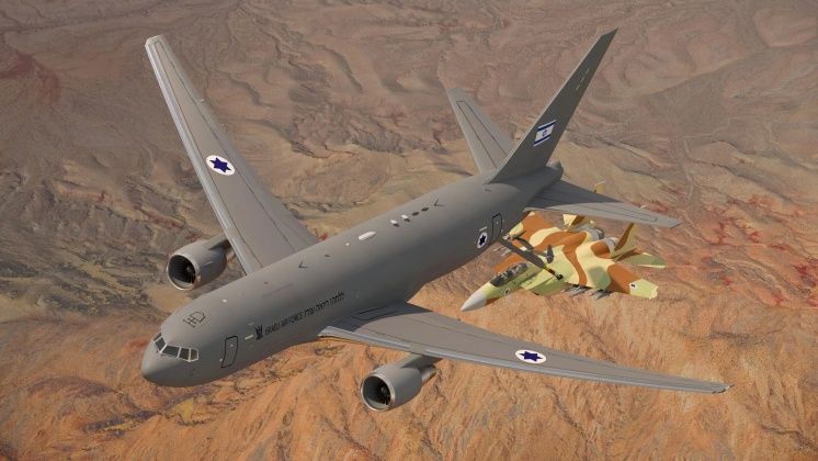 Artwork Showing Israeli KC-46 Refuelling F-15 Fighter