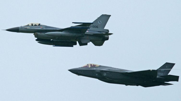 F-16 (top) and F-35 Fighters