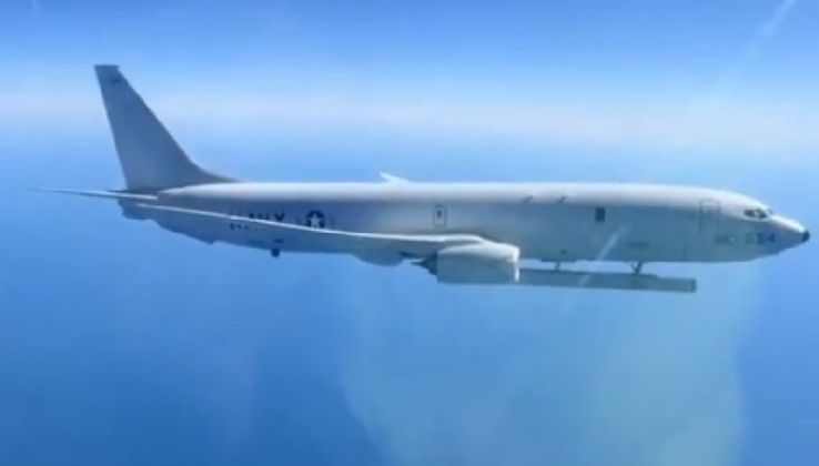 P-8 with AN/APS-154 Sensor Over the Black Sea
