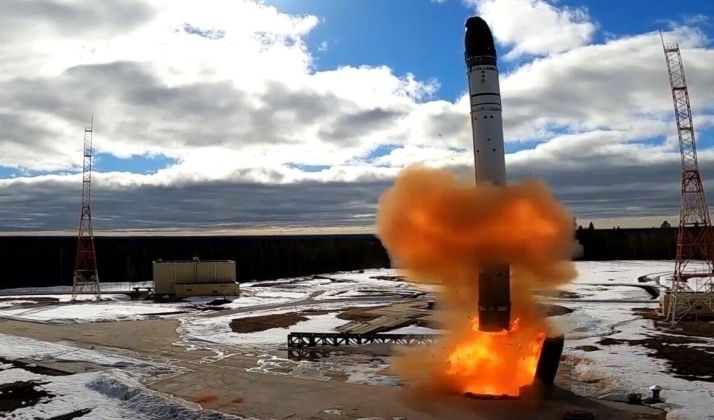 Russian Sarmat ICBM Test Launch