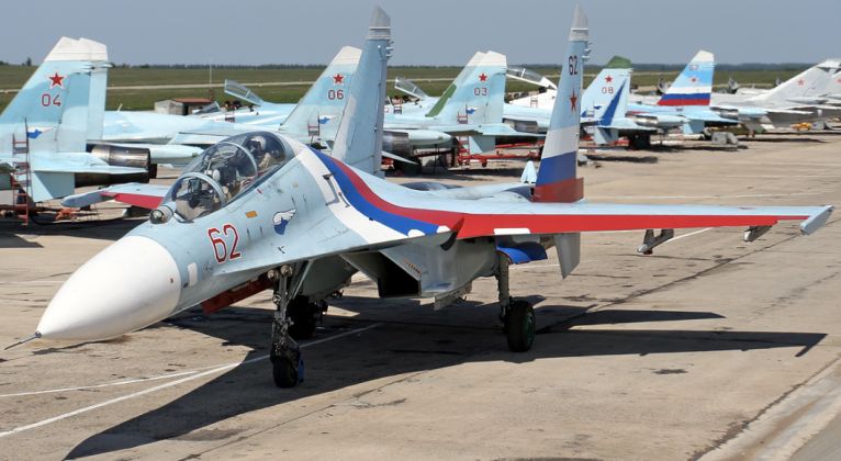 Russian Aerospace Forces Su-27UB Twin Seat Fourth Generation Fighter