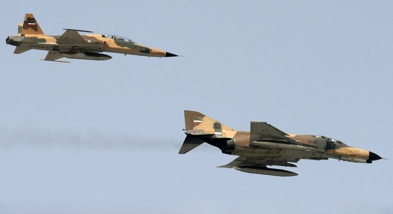 Iranian Air Force F-4E (front) and F-5F Fighters